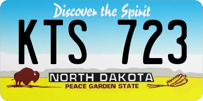 ND license plate KTS723