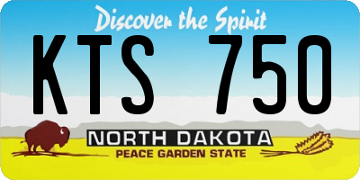 ND license plate KTS750