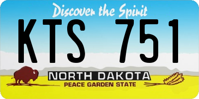 ND license plate KTS751
