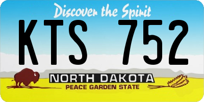 ND license plate KTS752