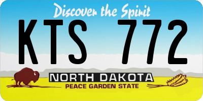 ND license plate KTS772