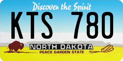 ND license plate KTS780