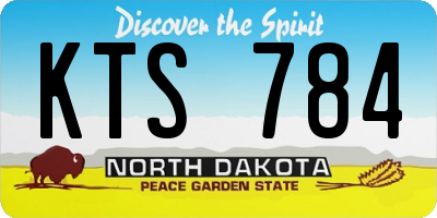 ND license plate KTS784