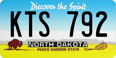 ND license plate KTS792