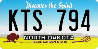 ND license plate KTS794