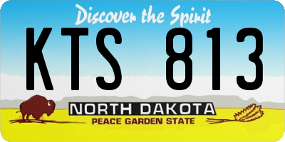 ND license plate KTS813