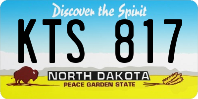 ND license plate KTS817