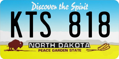 ND license plate KTS818