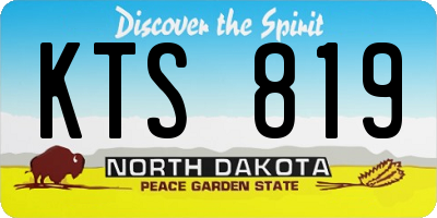 ND license plate KTS819