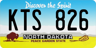 ND license plate KTS826