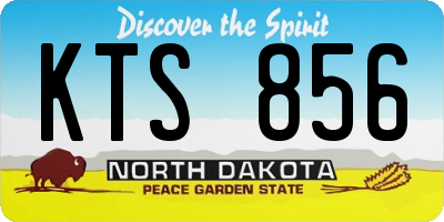 ND license plate KTS856