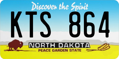 ND license plate KTS864