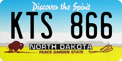 ND license plate KTS866
