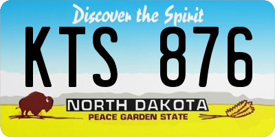 ND license plate KTS876