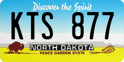ND license plate KTS877