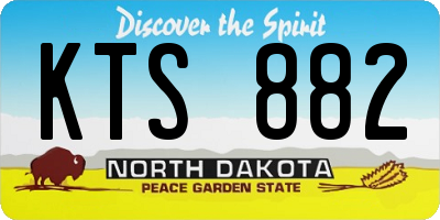 ND license plate KTS882