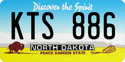 ND license plate KTS886
