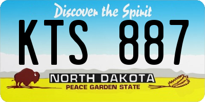 ND license plate KTS887