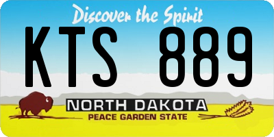 ND license plate KTS889