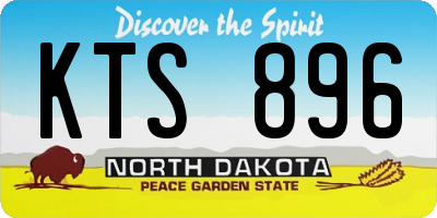 ND license plate KTS896