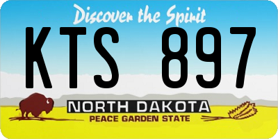 ND license plate KTS897