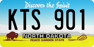 ND license plate KTS901