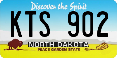 ND license plate KTS902