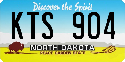 ND license plate KTS904