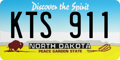 ND license plate KTS911