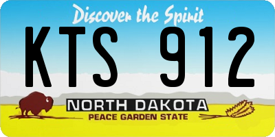 ND license plate KTS912