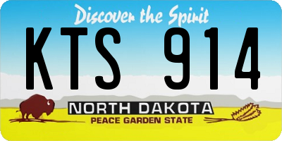ND license plate KTS914