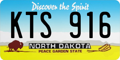 ND license plate KTS916