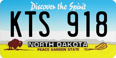 ND license plate KTS918