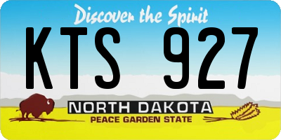 ND license plate KTS927