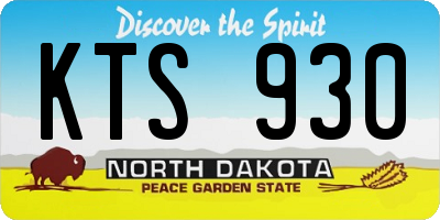 ND license plate KTS930