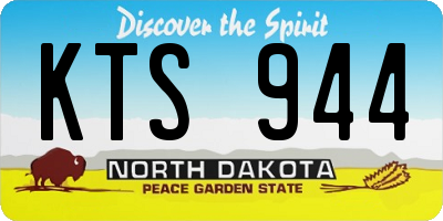 ND license plate KTS944