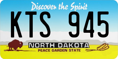 ND license plate KTS945