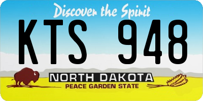 ND license plate KTS948