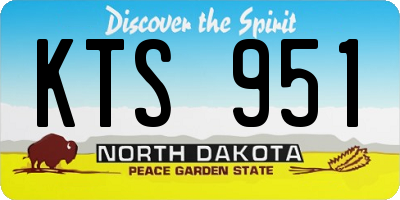 ND license plate KTS951