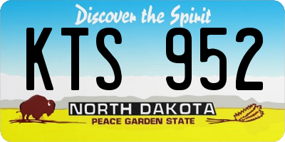 ND license plate KTS952