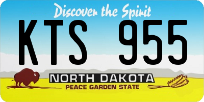 ND license plate KTS955