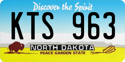 ND license plate KTS963