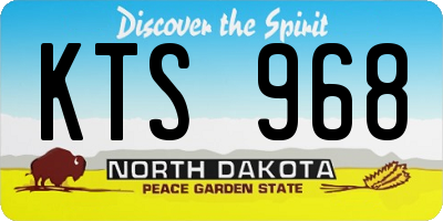 ND license plate KTS968