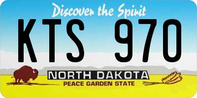 ND license plate KTS970