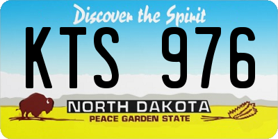 ND license plate KTS976