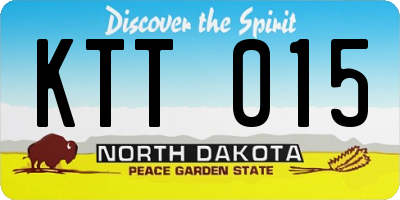 ND license plate KTT015