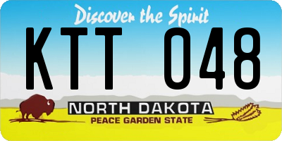ND license plate KTT048