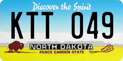 ND license plate KTT049