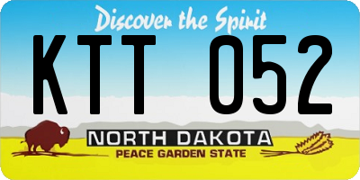 ND license plate KTT052