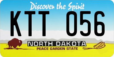 ND license plate KTT056